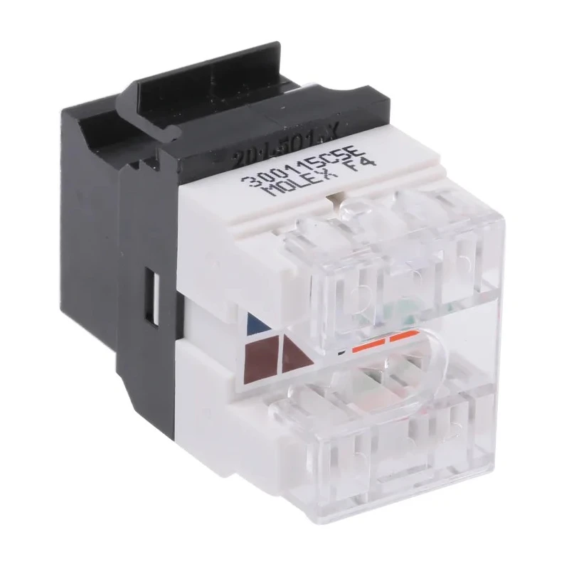 Molex CES Jack KSJ Cat5e RJ45 8 Port UTP Shielding Network Accessory KSJ-00032-BK