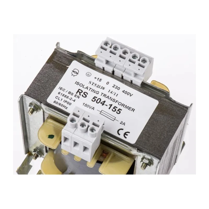 RS PRO 1 Output 150 VA Isolation Transformer 55 – 0 - 55V AC, IEC61558-2-4 504-155