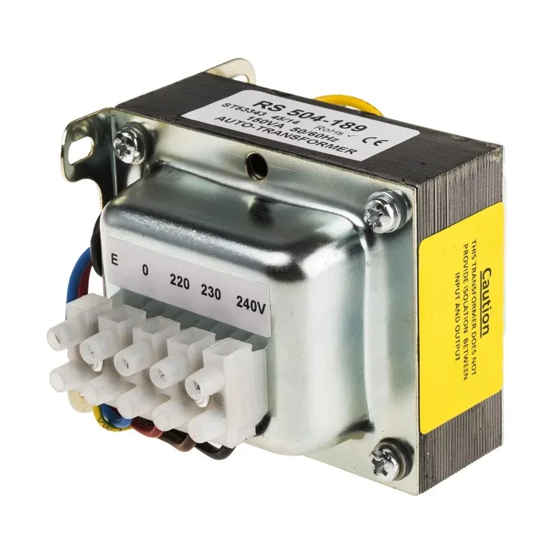 RS PRO Enclosed 150 VA Auto-Transformer, 240 V ac Primary, 115 V ac Secondary 504-189