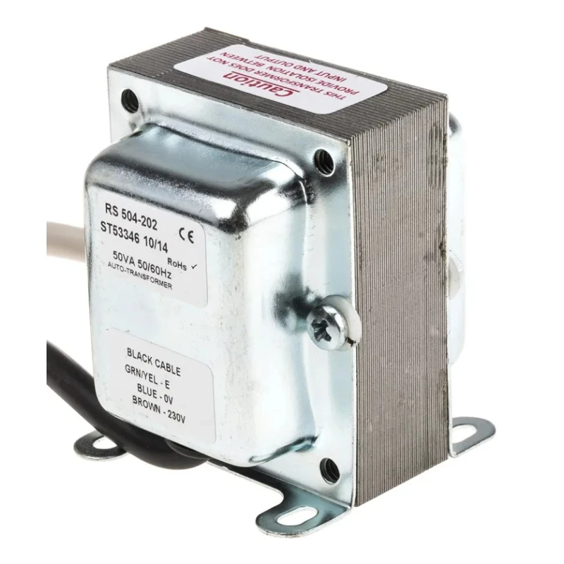 RS PRO Enclosed 50 VA Auto-Transformer, 240 V AC Primary, 115 V AC Secondary 504-202