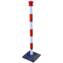 RS PRO White Red ABS Safety Post with Rubber Base 1m Height 280mm Width 6.5kg Weight 503-742