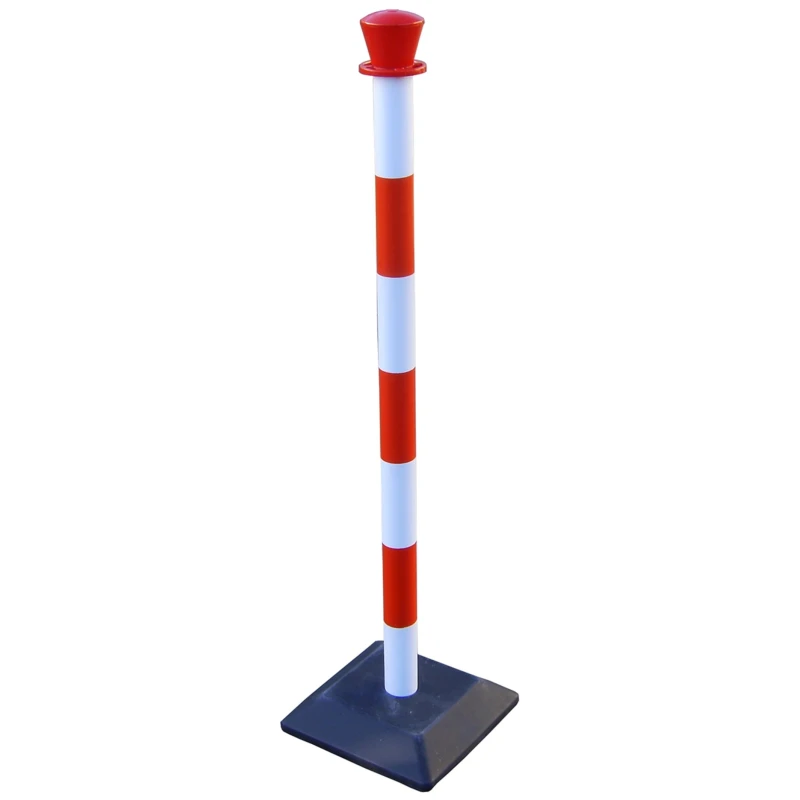 RS PRO White Red ABS Safety Post with Rubber Base 1m Height 280mm Width 6.5kg Weight 503-742