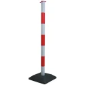 RS PRO White Red ABS Safety Post with Rubber Base 1m Height 280mm Width 6.5kg Weight 503-742