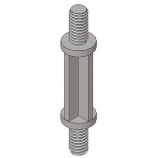 Essentra Nylon PCB Support Pillar 6.4 mm Height 21.6 mm Overall Height 4 mm PCB Hole Diameter CBS-TMM-M4-04-01