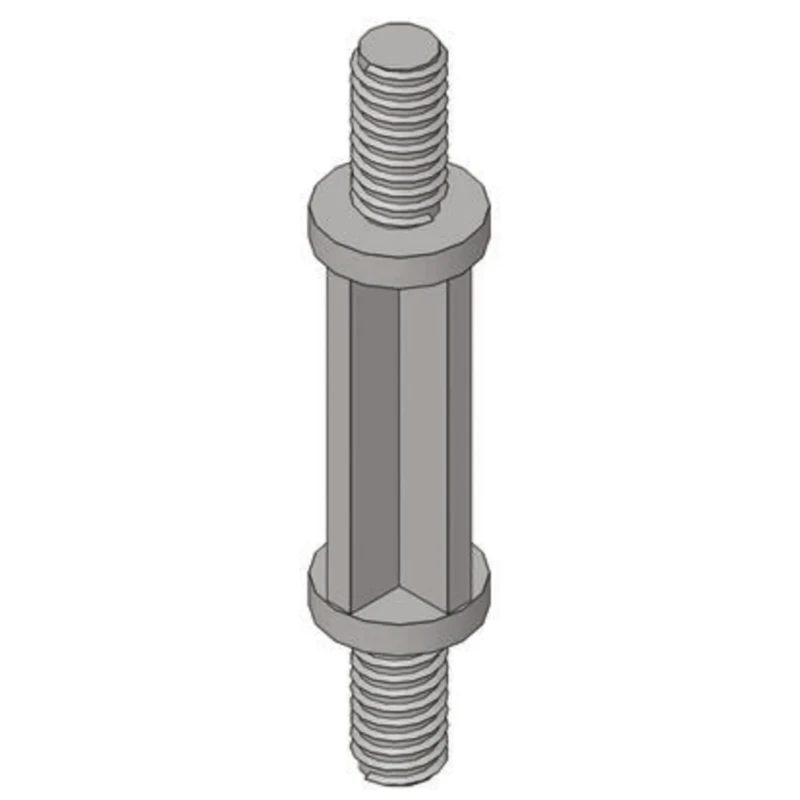 Essentra Nylon PCB Support Pillar 6.4 mm Height 21.6 mm Overall Height 4 mm PCB Hole Diameter CBS-TMM-M4-04-01