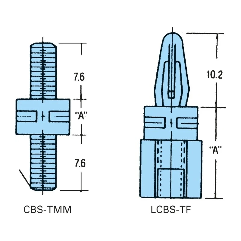 Essentra Nylon PCB Support Pillar 6.4 mm Height 21.6 mm Overall Height 4 mm PCB Hole Diameter CBS-TMM-M4-04-01