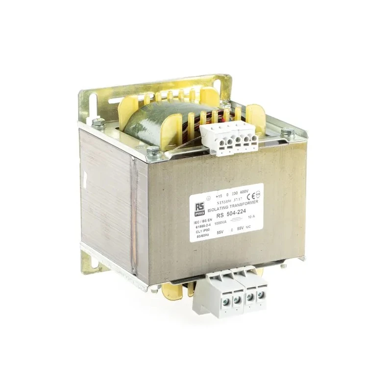 RS PRO 1 Output 1 kVA Isolation Transformer, Primary Voltage +15-0-230-400V AC, Secondary Voltage 55-0-55V AC 504-224