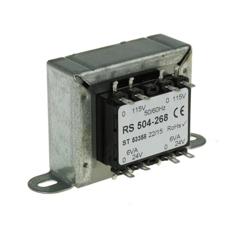 RS PRO 2 Output 12 VA Chassis Mount Transformer 24 V ac IEC/BS/EN 61558-1 CE RoHS AS/NZS 61558.1 AS/NZS 61558.2.6 504-268