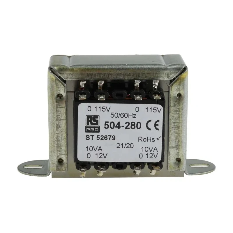 RS PRO 2 Output 20 VA Chassis Mount Transformer, 12 V ac, IEC/BS/EN 61558-2-6, CE, RoHS, AS/NZS 61558.1, AS/NZS 504-280