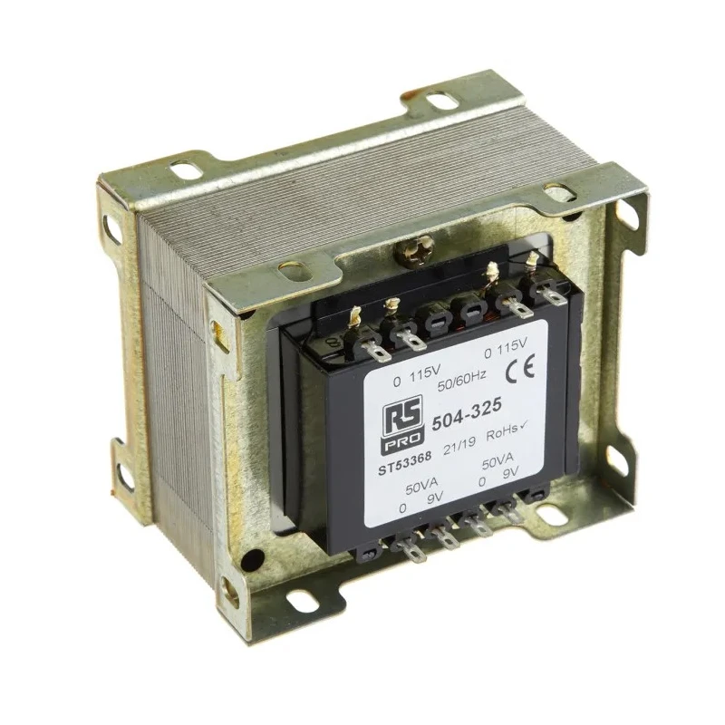 RS PRO 2 Output 100 VA Chassis Mount Transformer, 24 V ac, IEC/BS/EN 61558-1, AS/NZS 61558.1, RoHS, AS/NZS 61558.2.6, 504-325