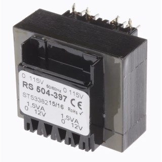 RS PRO 24 V AC 2 Output Through Hole PCB Transformer, IECBSEN 615586, IECBSEN 615581, RoHS, ASNZS 61558..6, ASNZS 504-397