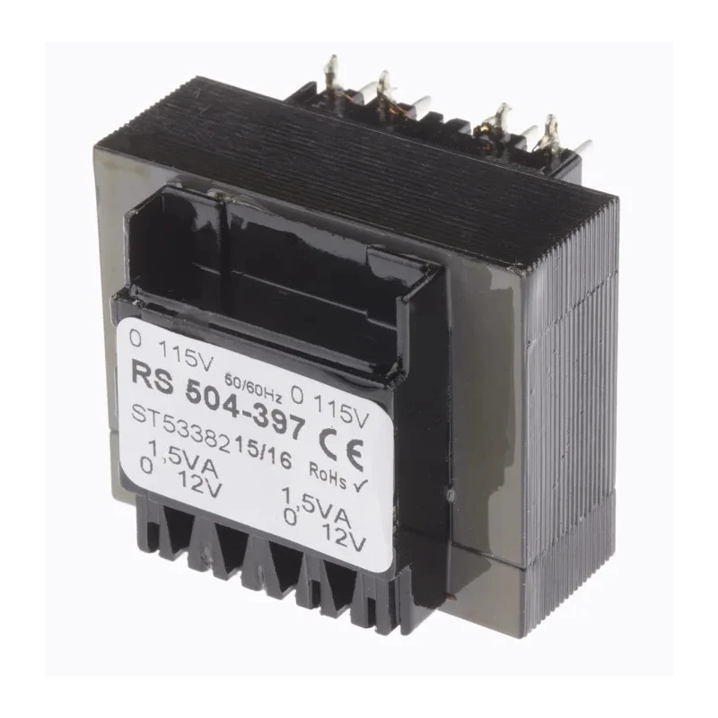 RS PRO 24 V AC 2 Output Through Hole PCB Transformer, IECBSEN 615586, IECBSEN 615581, RoHS, ASNZS 61558..6, ASNZS 504-397
