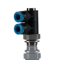 Festo Polybutylene Pneumatic Fitting, 6 mm Tube Connector, Male Thread G, QSLV2-G1/4-6