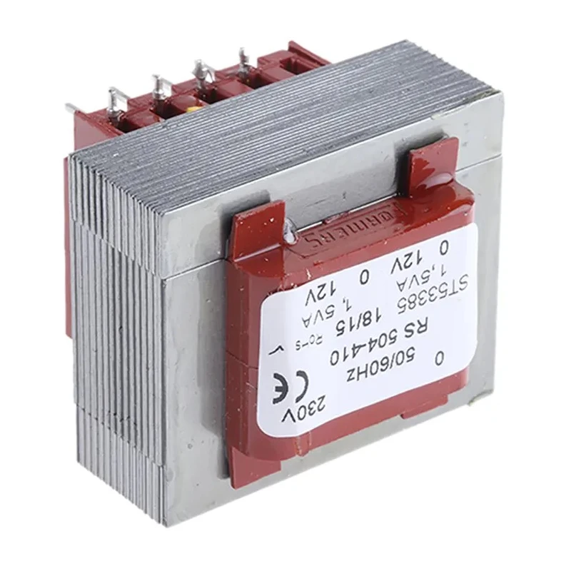 RS PRO 6 to 15 V AC 2 Output Through Hole PCB Transformer, 20VA Power, 230 V Primary, Flame Retardant, Thermal Fuse 504-410