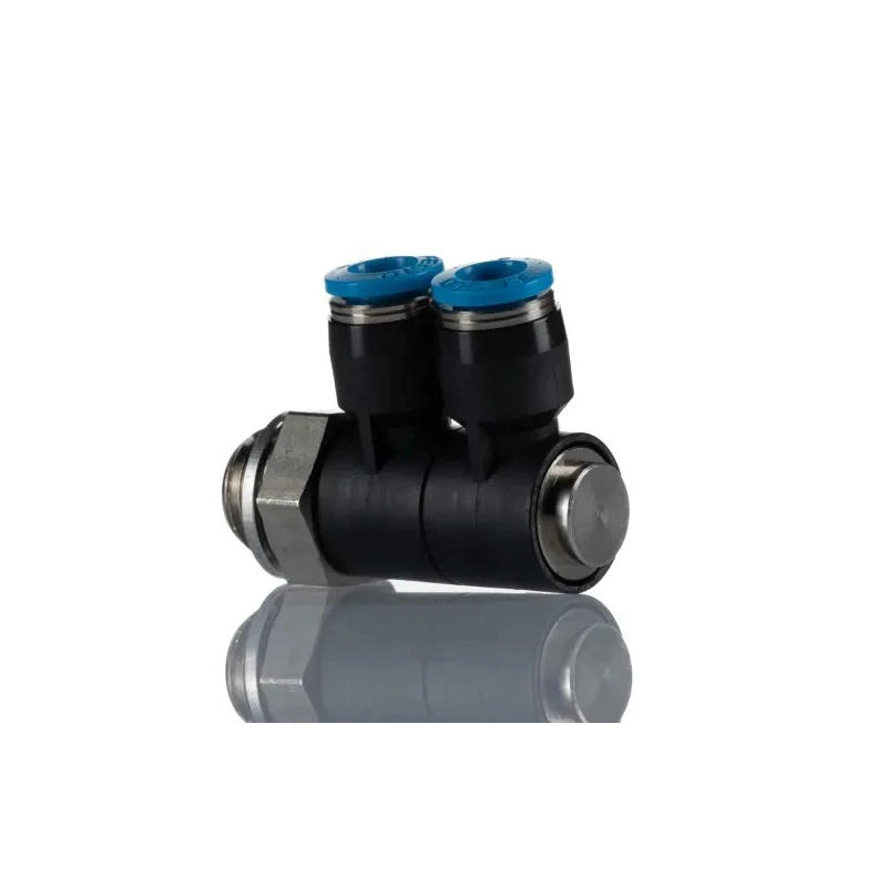 Festo Polybutylene Pneumatic Fitting, 6 mm Tube Connector, Male Thread G, QSLV2-G1/4-6