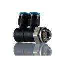 Festo Polybutylene Pneumatic Fitting, 6 mm Tube Connector, Male Thread G, QSLV2-G1/4-6