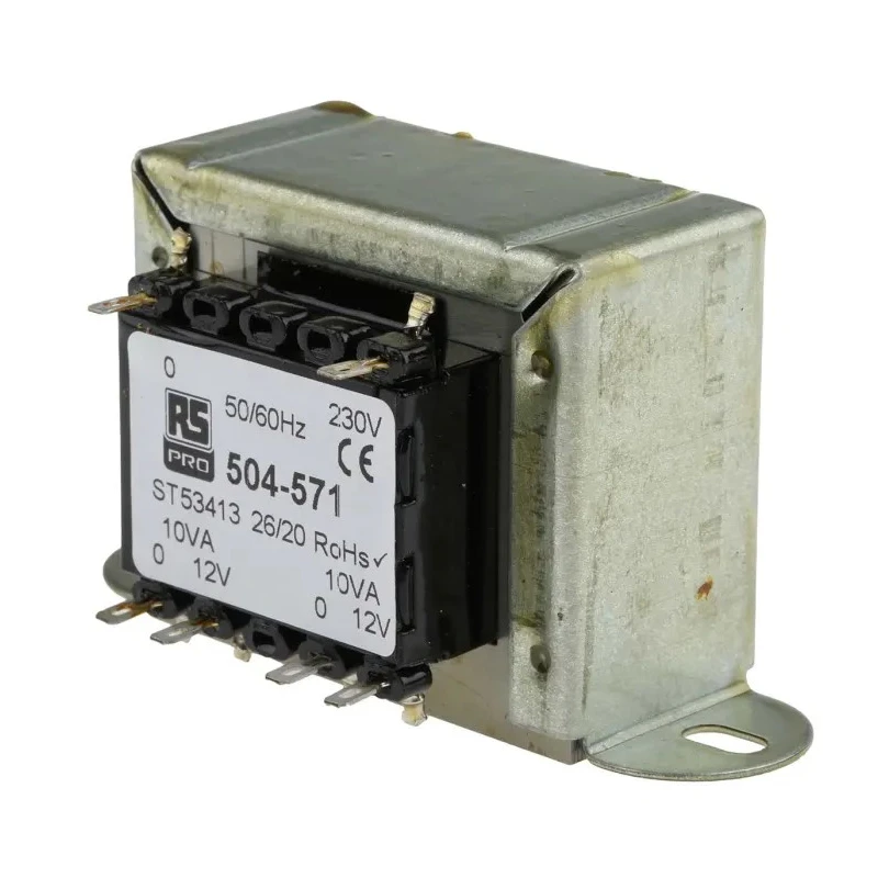 RS PRO 2 Output 20 VA Chassis Mount Transformer, 230 V ac Primary, 12 V ac Secondary, IECBSEN 615581, RoHS, IECBSEN 504-571