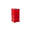 Rubbermaid Commercial Products Defenders 49L Red Pedal Galvanised Steel Waste Bin FGST24EPLRD