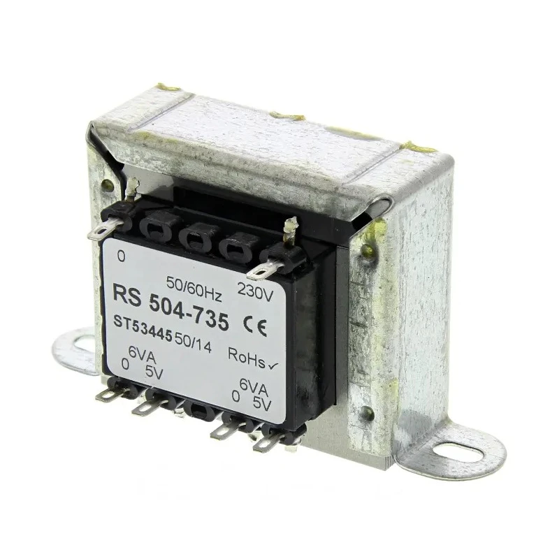 RS PRO 2 Output 12 VA Chassis Mount Transformer, 230 V ac Primary, 5 V ac Secondary, 50-60Hz, Poland 504-735