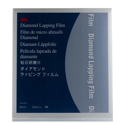 3M Green Diamond Fibre Optic Lapping Film, 279.4 mm x 229 mm, 0.1 μm Grade 7000044869