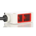 RS PRO Polarised Retro Reflection Photoelectric Sensor, Block Style, 4 m Detection Range, PNP NO/NC Output, Protection IP67