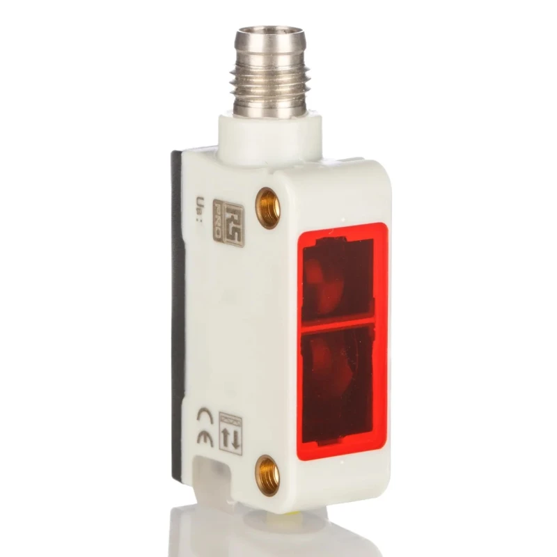 RS PRO Polarised Retro Reflection Photoelectric Sensor, Block Sensor, 4 m Detection Range, PNP NO/NC Output, IP Rating IP67