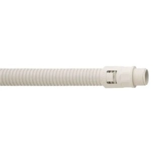 Flexicon Nylon Conduit Fitting 20 mm Nominal Size, M20 Thread, White, IP66 FLK20-M20W