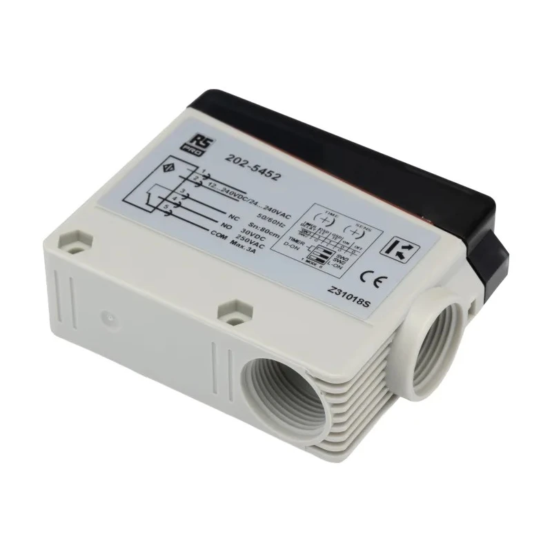 RS PRO Diffuse Reflection Photoelectric Sensor Block Sensor 0.8 m Relay IP67 202-5452