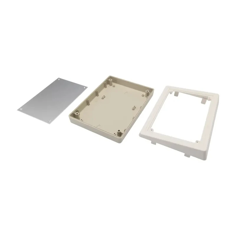 OKW DeskCase 190 Series ABS Desktop Enclosure Sloped Front RAL 7032 Grey 138 mm A9086265+A9186001