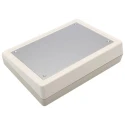 OKW DeskCase 190 Series ABS Desktop Enclosure Sloped Front RAL 7032 Grey 138 mm A9086265+A9186001
