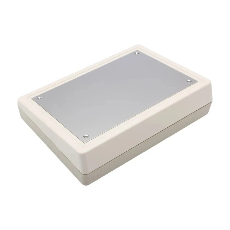 OKW DeskCase 190 Series ABS Desktop Enclosure Sloped Front RAL 7032 Grey 138 mm A9086265+A9186001