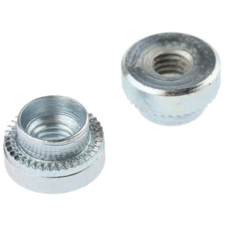 Hank Passivated Zinc Plated Steel M5 Rivet Bush 7.95 mm Fixing Hole, 11.1 mm Outside Diameter, 3.8 mm Depth 505-246