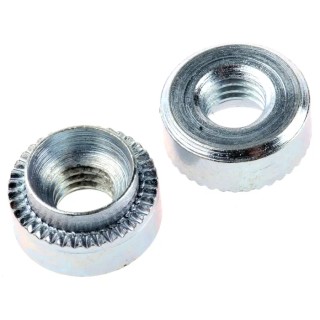 Hank Passivated Zinc Plated Steel Rivet Bush M6 Thread, 12.7 mm Outside Diameter, 9.5 mm Fixing Hole Diameter, 5.1 505-303