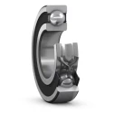 SKF Single Row Deep Groove Ball Bearing 55 mm ID, 100 mm OD, 21 mm Width, Sheet Metal Cage, Sealed 6211-2RS1/C3