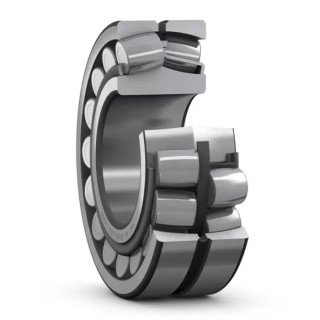 SKF Roller Bearing Parallel Bore 70 mm ID, 125 mm OD, 31 mm Race Width, Dual Row, Steel Cage, Open End Type 22214 E