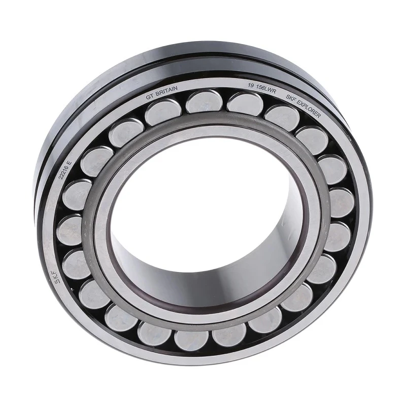 SKF Cylindrical Roller Bearing 80 mm ID 140 mm OD Sheet Metal Cage Open End 6000rpm 22216 E
