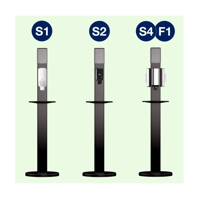 Tork Hand Sanitiser Station Black Aluminium Floor Mount 459mm Width 1.677m Height 195mm Depth 511055