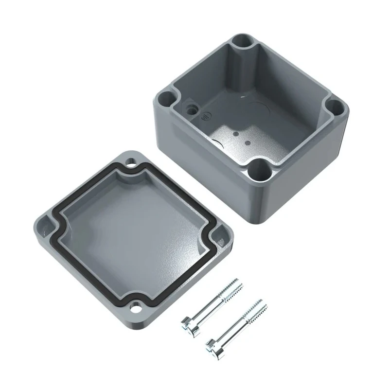 Rose Aluminium Standard Series Grey Grey Lid Die Cast Aluminium Enclosure IP66 IK09 50 mm x 45 mm x 50 mm 01050503