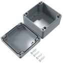 Rose Aluminium Standard Series Grey Grey Lid Die Cast Aluminium Enclosure IP66 IK09 122 mm x 122 mm x 120 mm 01121208