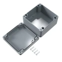 Rose Aluminium Standard Series Grey Grey Lid Die Cast Aluminium Enclosure, IP66, IK09, 160 mm x 160 mm x 160 mm 01161609