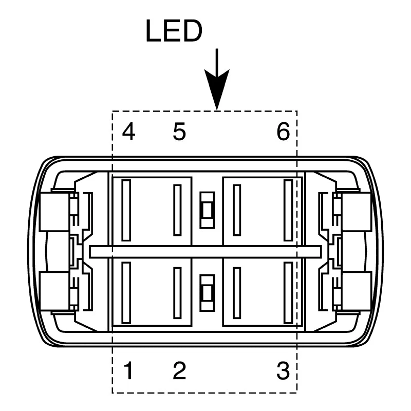 APEM DPST On-Off On-Off Rocker Switch Panel Nylon Housing 36.8x21.08 mm IP68 KR412AXXXA