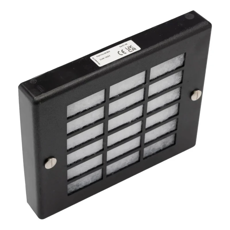 ebm-papst PMFA Series Matt Black Steel Frame Fan Filter for 80 mm Fans 125 mm x 105 mm x 17.5 mm PMFA80