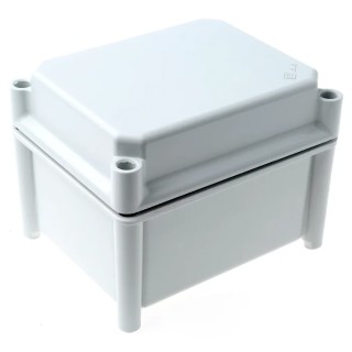 RS PRO Polyester Enclosure IP67 IK10 Grey Lid 130 mm x 150 mm x 185 mm 508-015