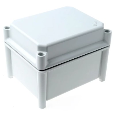 RS PRO Polyester Enclosure IP67 IK10 Grey Lid 130 mm x 150 mm x 185 mm 508-015