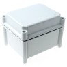RS PRO Polyester Enclosure IP67 IK10 Grey Lid 130 mm x 150 mm x 185 mm 508-015