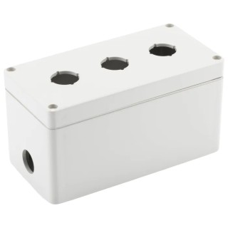 Bopla Light Grey Plastic Euromas Push Button Enclosure 3 Hole 22 mm Diameter 03231000.B27