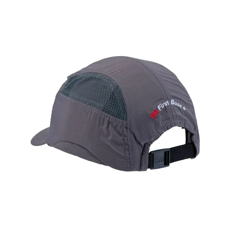 3M Grey Short Bump Cap ABS Safety Helmet with Adjustable Strap, Machine Washable 7100206559