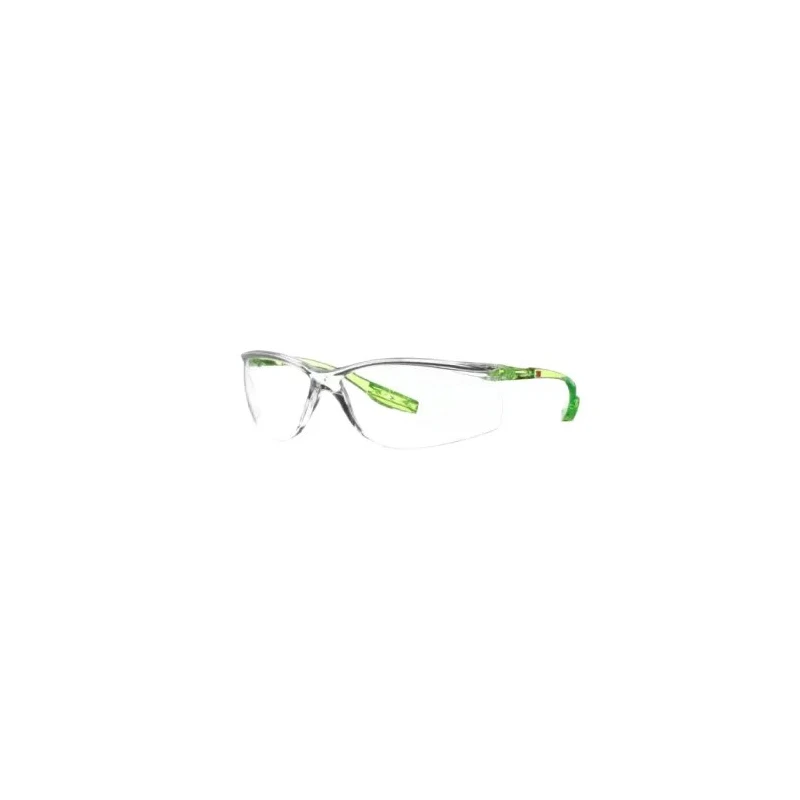 3M Solus Safety Glasses with Anti-Fog Coating Clear Polycarbonate Lens and Green Polycarbonate Frame 7100216507