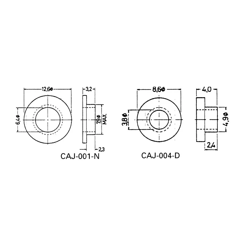 Silfox Nylon Screw Insulator 2.3 mm CAJ001N
