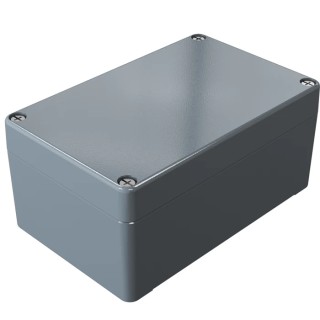 Rose Aluminium Standard Series Grey Grey Lid Die Cast Aluminium Enclosure, IP66, IK09, 80 mm x 125 mm x 57 mm 01081306